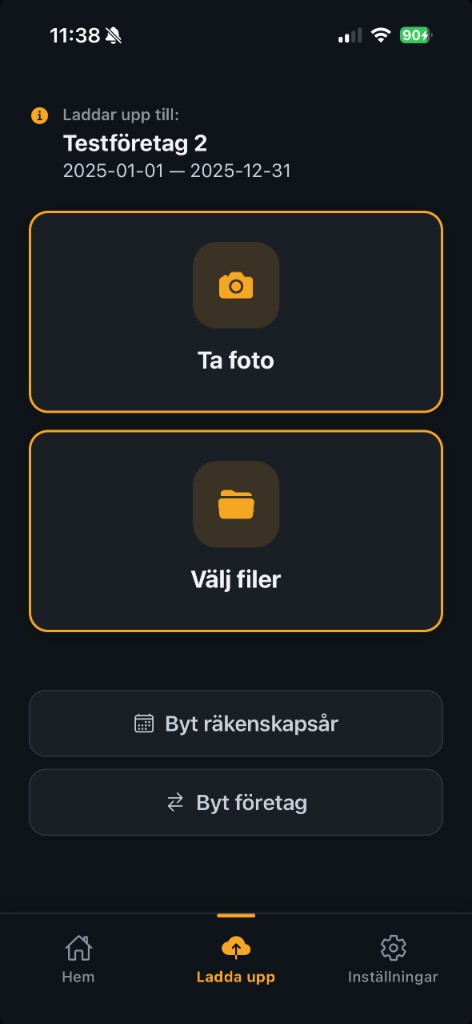 AccoZen mobilapp – ladda upp kvitton och fakturor